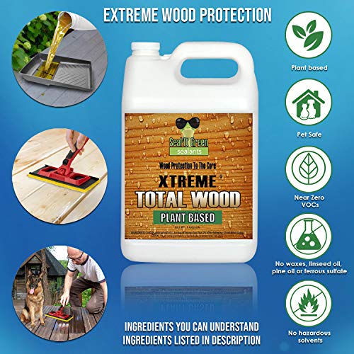Deck Armor - Пълна защита на дървен материал от Seal It Green® - Екологично чист лак за дърво на растителна основа, който предпазва и