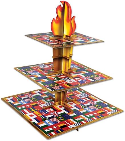 Поставка за кифли с олимпийския факел Beistle | 15,25 x 11,25 | Многоцветен | 1 бр.