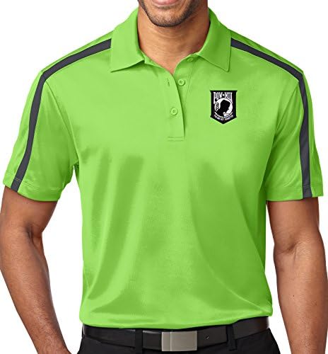 Мъжка риза с къси ръкави в Цветна Ивица с нашивкой POW MIA, Цветни блокчета