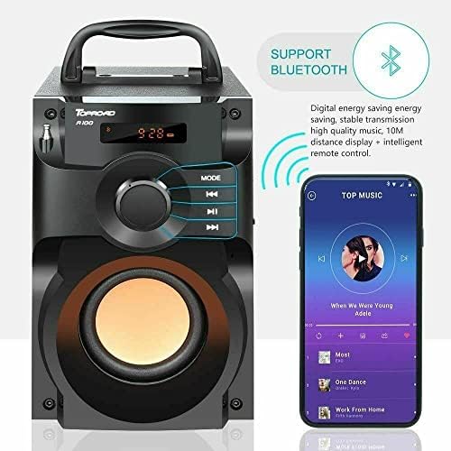 Hengwei Портативен Bluetooth Високоговорител 10 W Субуфер Тежък Бас Безжичен Външен Високоговорител MP3 Плейър Линейни Говорители Поддръжка