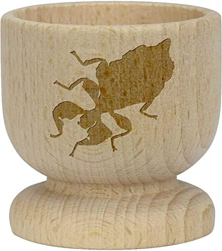 Дървена чаша за яйца Azeeda Силует ламарина бръмбар (EC00023236)