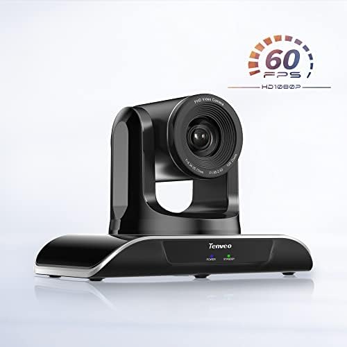 Tenveo PTZ Камера за конферентна зала с 10-Кратно Оптично увеличение USB/HDMI/LAN FHD 1080P 60 кадъра в секунда 360 ° Видео камера за