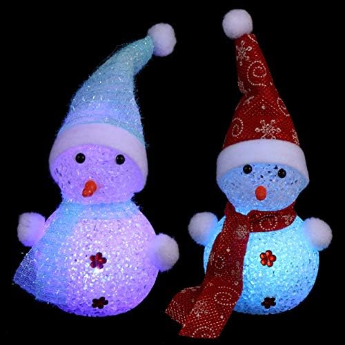 TOYANDONA Светодиодна настолна лампа 2 бр., нощна светлина във формата на Снежен човек, led Коледна лампа във формата на Снежен човек,