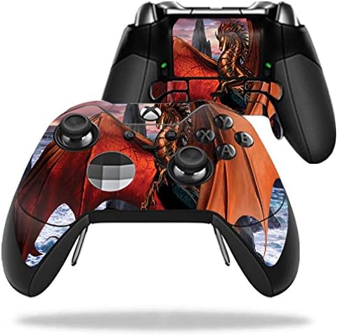 Кожата MightySkins, съвместим с контролера на Microsoft Xbox One Elite Controller - Dragon Reign | Защитен, здрав и уникален винил калъф