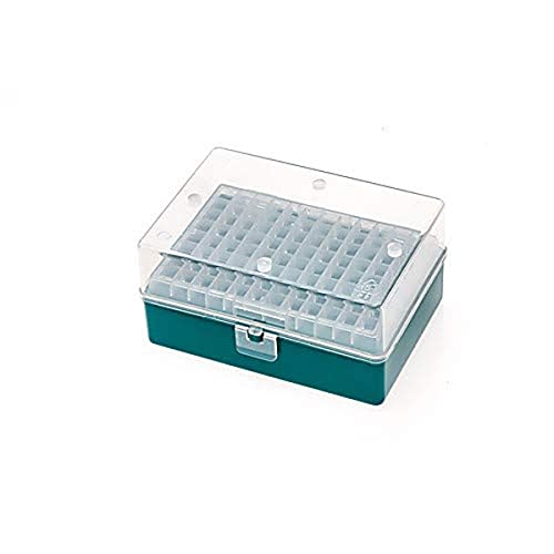 Labcon 1141N04CS, 3040-500-000-9 Стойка за съхранение на PCR-пробирок на 96 места с Прозрачен капак, Автоклавируемая, Опаковки от 100