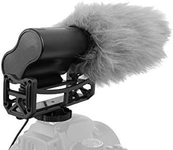 Микрофон Shotgun (стерео) с предното стъкло и капачката на Мъртва Котка за Sony SLT-A77 (с мультиинтерфейсным адаптер)