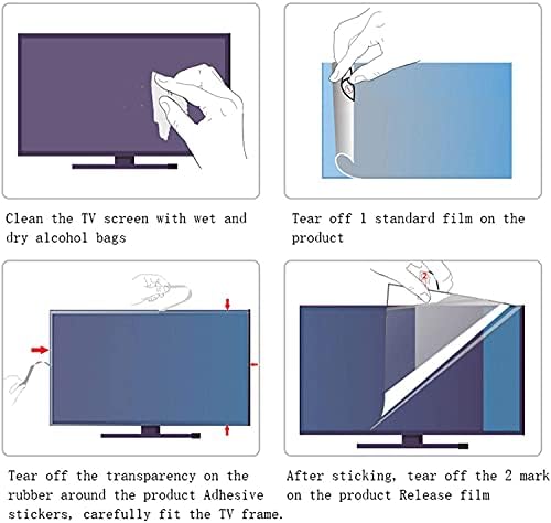 Защитно фолио за екрана на телевизора със синя светлина за 75-инчов Антибликового филтър, коефициент на отражение на UV лъчи с до 90%,