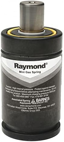Газова пружина RAYMOND: Сверхпрочный азот, 1665 паунда, въглеродна стомана, Размер на резби прът M8 (TU 750-125)