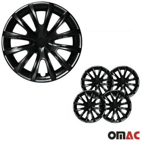 Джантите OMAC 16 Инча за Suzuki Черно и черни 4 бр. Капака Джанти - Шапки ступиц - Подмяна на външната повърхност на автомобилни гуми