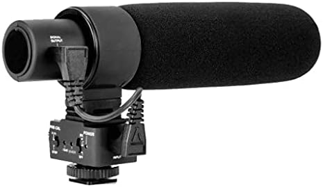 Digital Enhanced Суперкардиоидный микрофон с ЦПУ за Sony PXW-X160 (Стерео /Пушка) с ръчен вятър Dead Cat