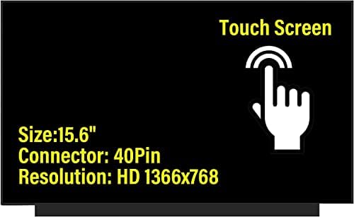 WARWOLFTEAM L78717-001 L25330-001 B156XTK02.0 на 15.6 1366x768 HD LCD Сензорен дисплей Дигитайзер в събирането на 40 контакти Съвместим