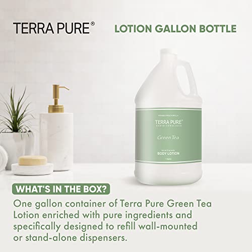 Лосион за тяло Terra Pure Green Tea Hotel | 1 Галон | За хотелиерството и отдаване под наем по време на почивка, за попълване на дозаторов