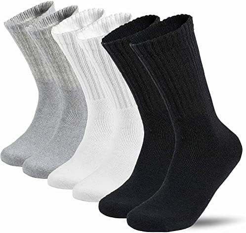 Лот 3-12 Двойки едноцветни мъжки спортни чорапи Атлетик Work Plain Crew Размер 10-13 (3 опаковки) Мъжки екипаж 0