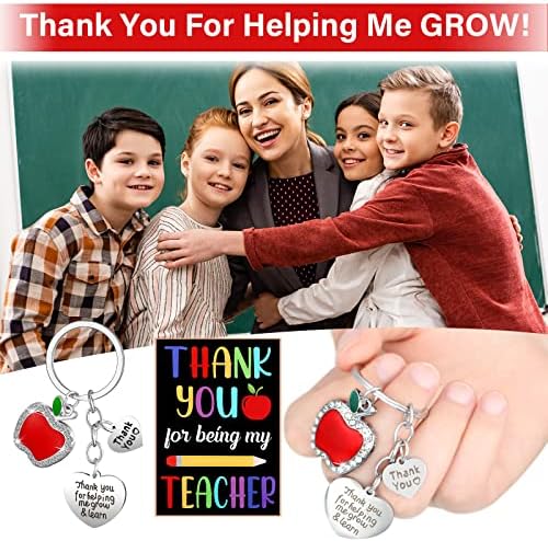 Jutom 4 Комплекта 2023 Подаръци за учителите, подарък благодарност на учителите за жени, включва в себе си утайка от чаша Благодаря ти,