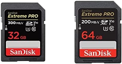 Карта памет SanDisk 32GB Extreme PRO SDHC UHS-II и 64GB Extreme PRO SDXC UHS-I - C10, U3, V30, 4K UHD, SD карта - SDSDXXU-064G-GN4IN