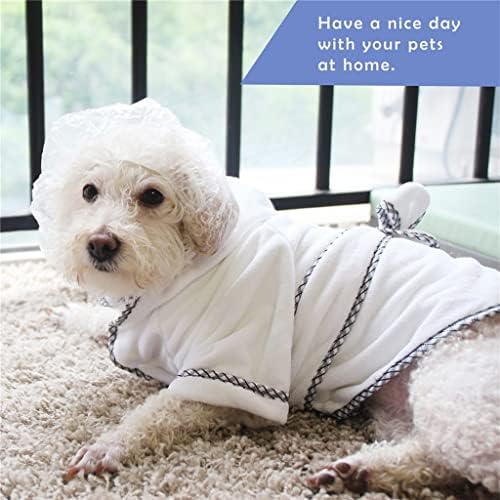 GSPORTFIS Халат за домашни кучета, Супер Впитывающая Бързосъхнеща яке за къпане на Кучета с Колан за Кучета, Пижами за Кученца, Дрехи