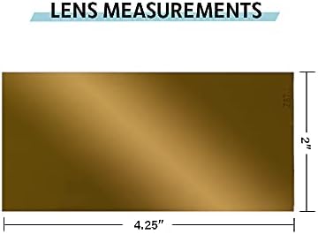 Зелен заваряване филтър със златно покритие, 2 x 4,25 (нюанс 9)