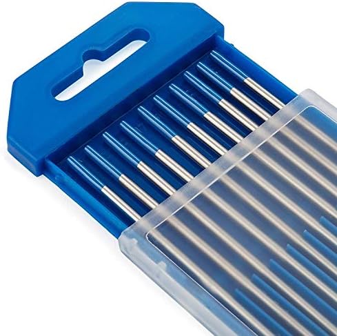 Волфрам, електроди за заваряване на KINGQ TIG 2% Лантанированные 3/32 x 7 (синьо, WL20) 10 бр. в опаковка