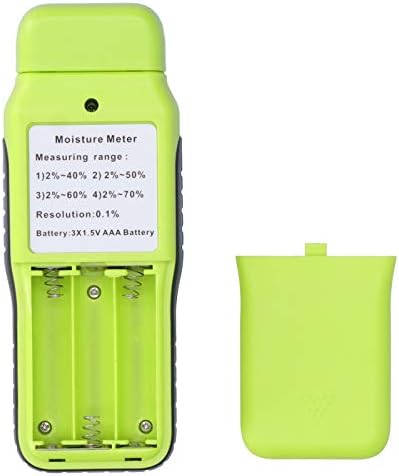 Дигитален Тестер за влага Boxwizard Преносим LCD Преносим Детектор за влажност на Дървен материал и Дърва за огрев (зелен)