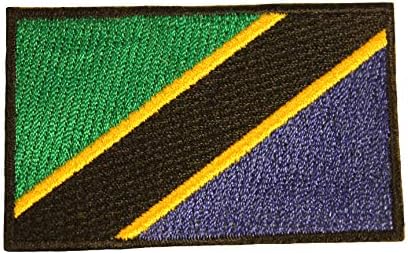 Флаг на Страната Танзания Малък Железен Икона на Стопанските на Нашивке 1,5 Х 2,5 Инча Нов
