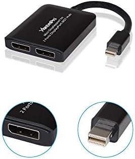 Хъб XtremPro USB Mini DisplayPort към 2 DisplayPort MST, сплитер DP 1,2-2, сплитер за два монитора, Поддръжка на 4K, 1080p, HDCP, за