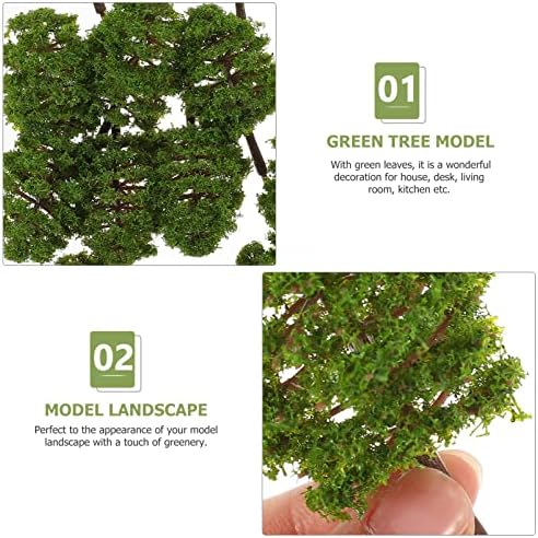Набор от Блесков за устни DOITOOL, 20 броя, Зелени Модели на Дървета, Фалшиви Дървета, Модел Влакове, Архитектурни Дървета, Модели на