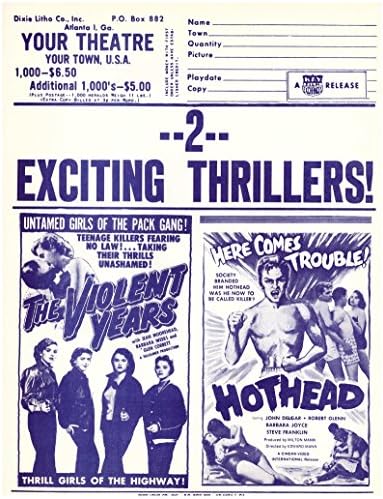 The Violent Years plus луда глава Double Feature Herald