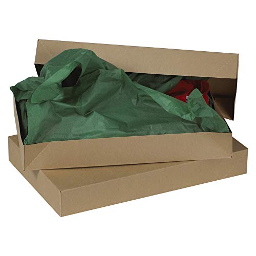 Подаръчни кутии за дрехи Aviditi Kraft Brown, 11 1/2 x 8 1/2 x 15/8, опаковка по 100 броя, за по-малки предмети или дрехи.