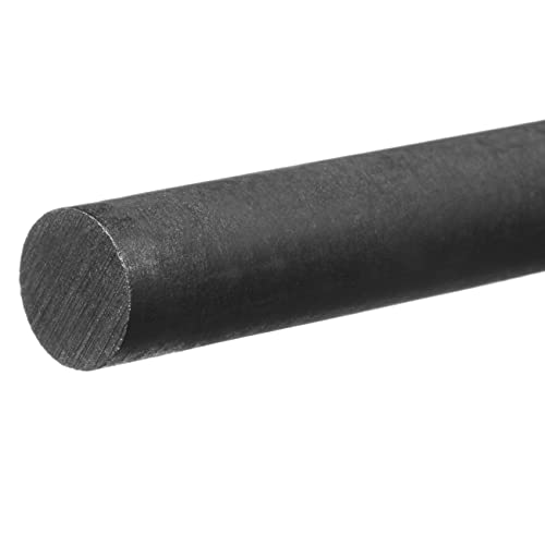 Пластмасов прът от гомополимера ацеталя Delrin, черен, с диаметър 5/8 инча х 1 фут. Дълъг