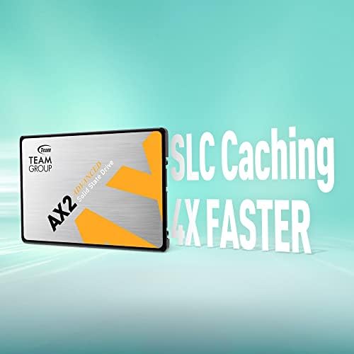 TEAMGROUP AX2 512 GB на 3D NAND TLC 2,5-инчов Вътрешен твърд диск SATA III SSD (скорост на четене до 540 MB/сек), съвместим с преносими