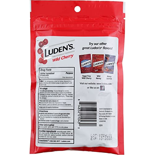 Близалки за поглъщането на Luden' ' s Wild Cherry - 30 ct, Опаковка от 3 броя