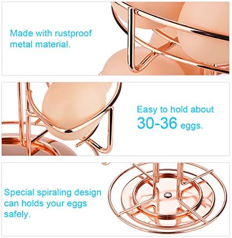 Багажник За Раздаване на Яйца Toplife Със спираловиден Дизайн От Метал, Стелажи За съхранение, Розово Злато