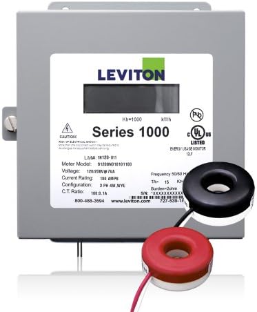 Leviton 1K240-1SW Series 1000 120/240 В 100A 1P3W Комплект за помещения с 2 Твердотопливными CTS