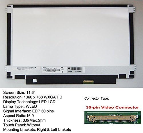 Пълнофункционален 11,6-инчов екран, съвместим със сменен екран STREAM 11-Y, също е подходящ за N116BGE-EA2