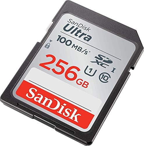 Карта памет SanDisk SDXC SD Ultra капацитет 256 GB (два комплекта) Работи с цифрови камери на Canon EOS Rebel T7, Бунтовник T6, 77D Class