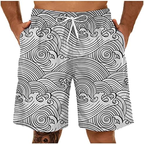Мъжки къси Панталони за почивка Nyybw Свободно намаляване на Летни Плажни Шорти от Джърси, Къса с Шнурком, за Бягане, Тренировка, Баскетбол