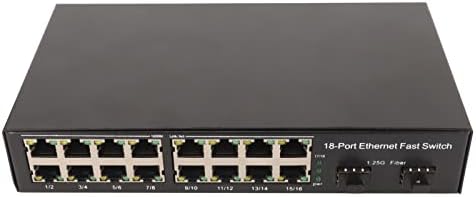 Ethernet switch, щепсела и да играе Самоадаптивный 18 Пристанища Led Индикатор 10 100 1000 м 120 км удължителен кабел Gigabit Ethernet