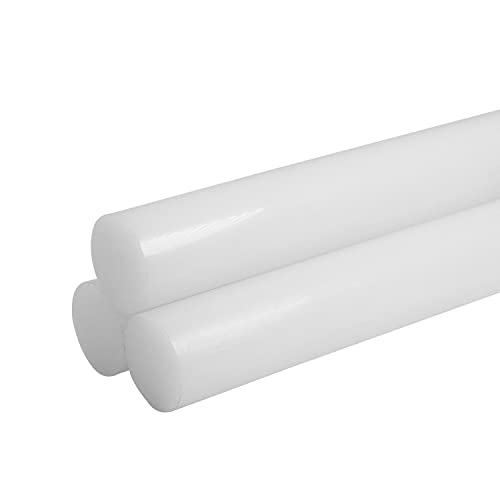 Othmro 3Pcs PE Пластмасови Кръгли Пръти Прът 25 мм Външен Диаметър, Дължина 0,3 m PE Пластмасови Пръти Кръгъл Прът на Прът Пластмасови