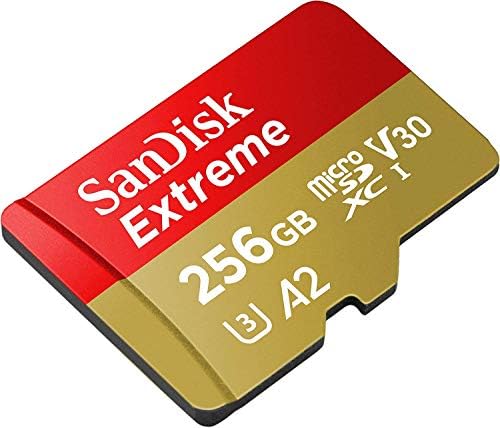 Карта памет SanDisk 256GB Micro SDXC Extreme (2 комплекта) Работи с GoPro Hero8 Black, екшън камерата GoPro Max 360 U3 V30 4K A2 (SDSQXA1-256G-GN6MN)