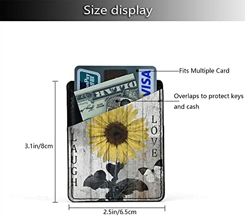 Ръкави Hoder за карти за мобилен телефон в стила на Рустикального Слънчоглед 21-1 от Изкуствена кожа за задната част на iPhone