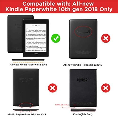 ZENGCANG Kindle Калъф от изкуствена кожа - за Kindle Case PQ94WIF Paperwhite 4 10-то поколение 2018 Освободен 6 Инчов умен Текстилен