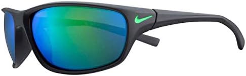 Слънчеви очила Найки EV1131-003 Rabid в Матово-черна /Напрежение-зелената рамка, Сиви на цвят, със Зелен оттенък Огледални лещи