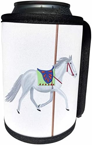 3. Нарисувай хубава картина с изображение на сивата карусельной коне, облечени. - Опаковки за бутилки-охладители (cc_355333_1)
