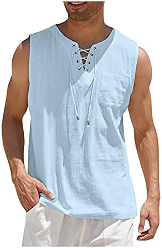 Мъжки Тениски, Ризи Без Ръкави за Мъже, Плажни Ризи на Тежести, Майк за Мъже