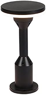 SDFDSSR Черно лят Алуминий Матиран лампа за стълбове Външен Водоустойчив Фенер за работа на Открито на Двора, за градината, Тревата,