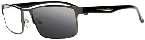 Мъжки Метални Правоъгълни Преходни Фотохромичните Очила В Черни Правоъгълни Рамки За Четене Vintage Nerd на Онази UV400 Sunglasse