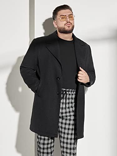 Якета OSHHO за жените - Мъжко однобортное палто с ревера (Цвят: Черен Размер: 5X-Large)