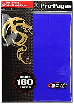 BCW доставя Синьо Двупосочен титуляр за страници с 9 джобове (10 броя в опаковка)