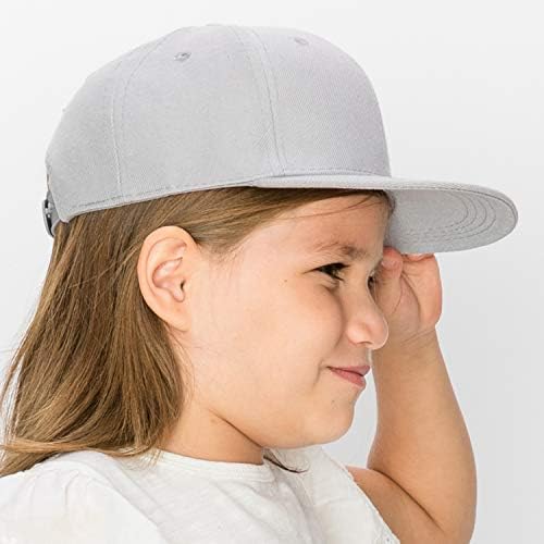 Магазин за модни дрехи за деца, Детска Однотонная Структурна бейзболна шапка с плоска подплата възстановяване на предишното положение