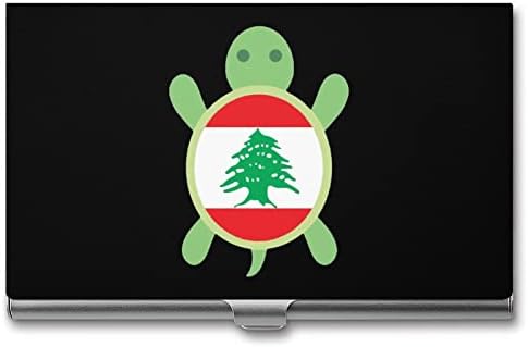 Седалките за визитни картички във формата на костенурка с ливанским флага, сладък държач за карти, титуляр кредитни карти